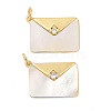 Brass Micro Pave Cubic Zirconia Pendants KK-U058-19G-1