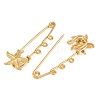 Starfish 304 Stainless Steel Safety Pins Brooch Findings SA-CBA098D-16H-G03-2