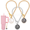 Flat Round with Letter Alloy Enamel Wine Glass Charms AJEW-AB00184-12-1