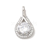 Micro Pave Clear Cubic Zirconia Pendants KK-S351-02P-01-1