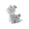 Animal Flocking Opaque Resin Pendants RESI-A050-06A-2
