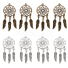  16Pcs 2 Colors Tibetan Style Alloy Big Pendants FIND-NB0001-48-1