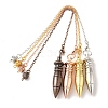 Rack Plating Brass Dowsing Pendulum Big Pendants KK-H444-01-1