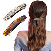2Pcs 2 Colors Cellulose Acetate and Iron Hair Barrettes for Women Girl PHAR-TADJ0001-01B-1