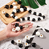 Craftdady 80Pcs 4 Style Spray Painted Natural Theaceae Wood Beads WOOD-CD0001-15-7