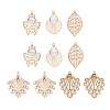 10Pcs 5 Styles Iron Rhinestone Pendants IFIN-YW0001-93-1