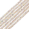 Transparent Electroplate Glass Beads Strands EGLA-F156-AB03-1