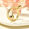 304 Stainless Steel Round Ball Finger Rings for Women RJEW-U036-03G-01-1