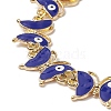 Alloy Enamel Butterfly with Evil Eye Link Chain Bag Extender Chains AJEW-BA00101-6