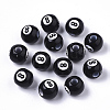 Spray Painted Acrylic Beads X-SACR-N009-05-1