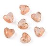 Transparent Frosted Spray Painted Acrylic Beads X1-FACR-TAC0004-02B-1