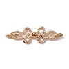 Zinc Alloy Crystal Rhinestone Snap Lock Clasps FIND-WH0008-21G-2