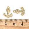 Brass Micro Pave Cubic Zirconia Charms KK-C086-12G-02-3