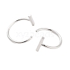 999 Sterling Silver Stud Earrings for Women EJEW-F342-08P-1