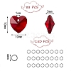 88Pcs 22 Colors Valentine's Day Theme Faceted Heart Charm DIY-SZ0004-62-2