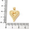 Brass Micro Pave Clear Cubic Zirconia Pendants CU-CBA03AF-09A-G-3