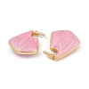 Brass Enamel Stud Earrings EJEW-Q391-01G-04-2