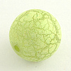 Spray Painted Acrylic Round Beads ACRP-R001-M-3