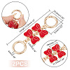 Unicraftale 2Pcs Alloy Enamel Bowknot Link Purse Strap Extenders FIND-UN0003-18A-3