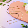 2Pcs 2 Colors Brass Enamel Curb Chain Bracelet Making AJEW-TAC00046-4