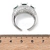 Brass Micro Pave Cubic Zirconia Cuff Open Rings for Women RJEW-L343-13P-04-5