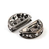 Brass Crystal Rhinestone Spacer Bars RB-T019-02A-B-2
