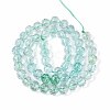 Crackle Transparent Glass Beads Strands GLAA-N063-8mm-03-2