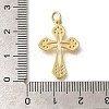 Brass Micro Pave Clear Cubic Zirconia Pendants KK-M297-08G-3