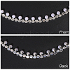 1 Yard Brass Crystal Rhinestone Cup Chain with Imitation Pearl OCOR-GL0001-08A-4