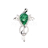 Synthetic Malachite Teardrop Pendants PW-WG60016-10-1