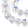 Transparent Electroplate Glass Bead Strands X-EGLA-TAC0003-04L-3
