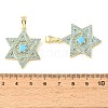 Brass Micro Pave Sky Blue Cubic Zirconia Pendants CU-CBA6938-04G-02-3