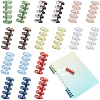 18Pcs 9 Colors 5-Ring Plastic Loose Leaf Book Binder Hinged Rings FIND-CP0002-34-1