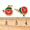 Christmas Rack Plating Brass Enamel Charms KK-K392-15G-3