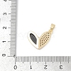 Brass Micro Pave Clear Cubic Zirconia Pendants X-KK-R213-06G-02-3