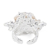 Shell Open Cuff Ring for Women RJEW-Z047-01P-02-4