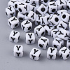 White Opaque Acrylic Beads LS-X-MACR-R869-02Y-1