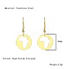 African Map Shape Dangle Earrings DG1061-4-1