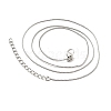 Brass Curb Chains Necklace for Men Women NJEW-G029-01P-3