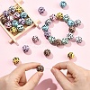 35Pcs 7 Colors Printed Opaque Acrylic Beads OACR-YW0004-51-5