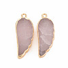 Natural Rose Quartz Pendants G-N326-127-A06-2