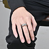 Viking Word Pattern 304 Stainless Steel Finger Rings for Men FS-WG08DAB-10-3