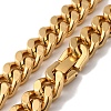 Vacuum Plating 201 Stainless Steel Cuban Link Chain Necklaces NJEW-H033-05B-G-2