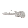 Guitar Alloy Rhinestone Musical Instruments Brooches JEWB-S023-03A-2