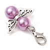 24Pcs Glass Pearl & Alloy Angel Pendant Decorations HJEW-JM02834-5