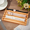 6 Grids Rectangle Wood Watch Strap Organizer Tray AJEW-WH0083-50-5