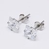 Cubic Zirconia Ear Studs STAS-E051-2B-1