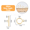 20 Sets Eco-friendly Brass Toggle Clasps KK-DC0002-29-2