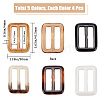 Gorgecraft 20Pcs 5 Colors Rectangle Resin Buckle Clasps FIND-GF0004-56-2