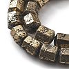 Electroplated Natural Lava Rock Beads Strands G-A251-A01-01E-3